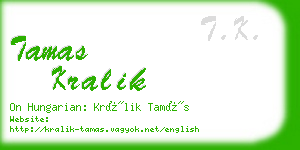 tamas kralik business card